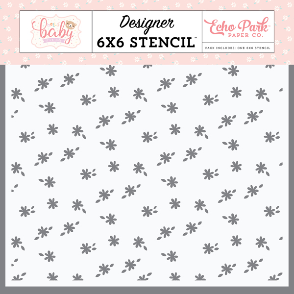 BG171034 Precious Floral Stencil