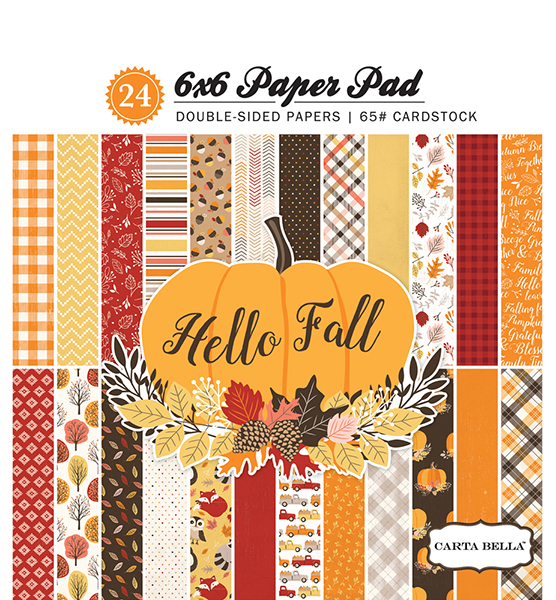 CBHF70015 Hello Fall 6x6 Paper Pad Cover