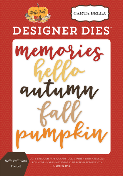 CBHF70043 Hello Fall Word Die Set
