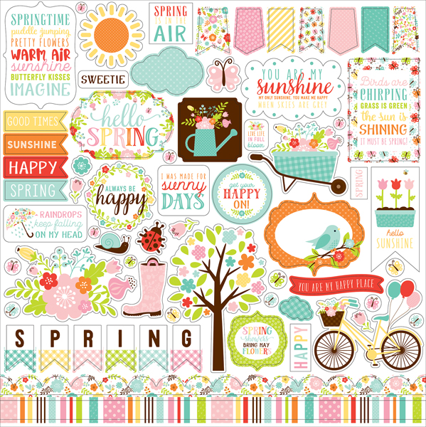 HES144014 Hello Spring Element Stickers