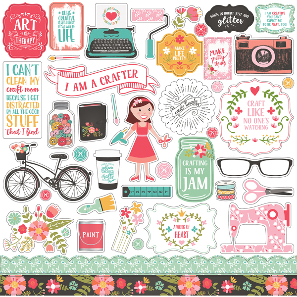 IHC169014 I Heart Crafting Element Sticker