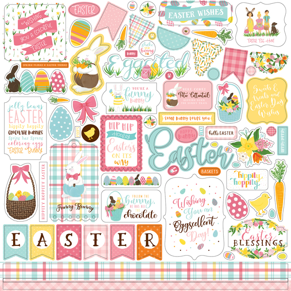 LEA205014 I Love Easter Element Sticker Sheet
