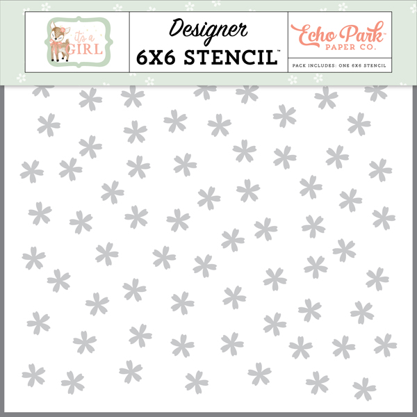IAG277033 Simply Sweet Floral Stencil