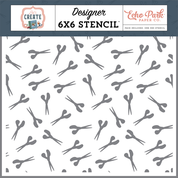 LC283034 Stash Of Scissors Stencil