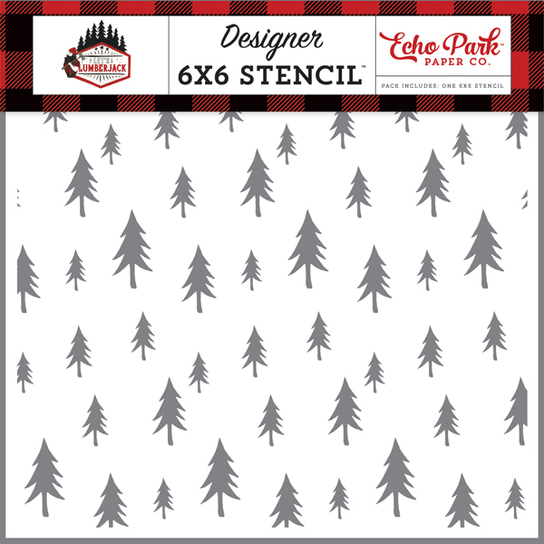 LU225033 Forest Trees Stencil