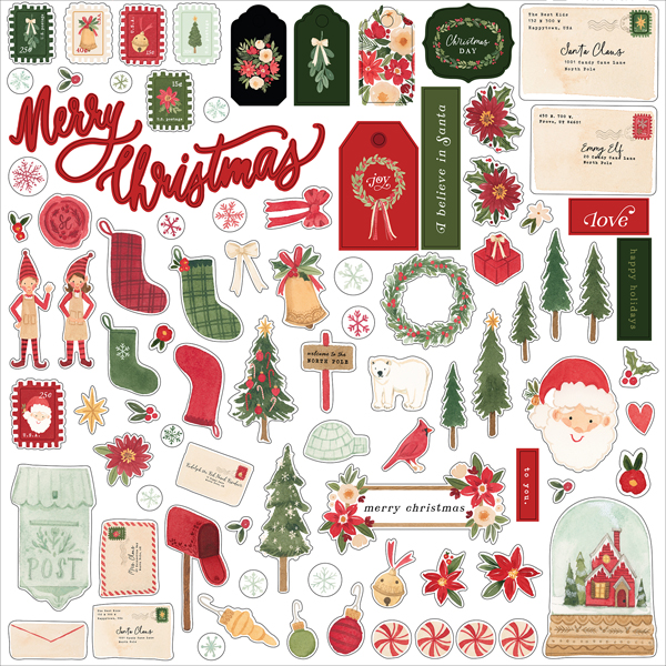 CBLS155014 Letters To Santa Element Sticker
