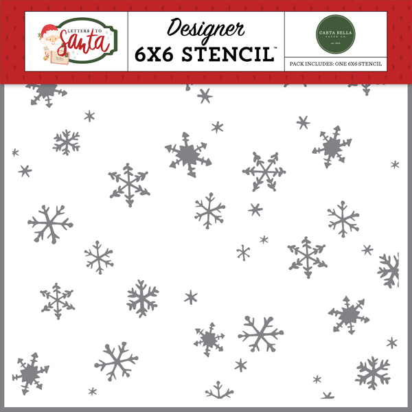 CBLS155033 Christmas Day Snowfall Stencil