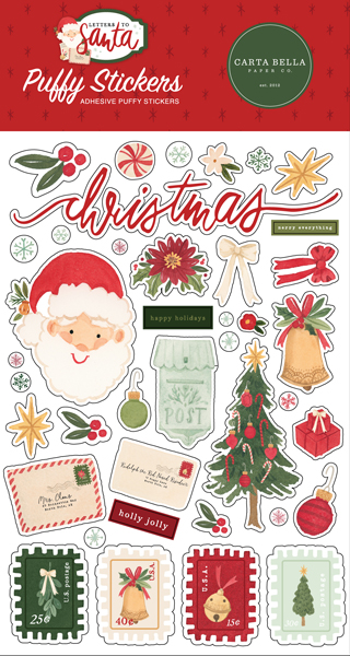 CBLS155066 Letters To Santa Puffy Stickers