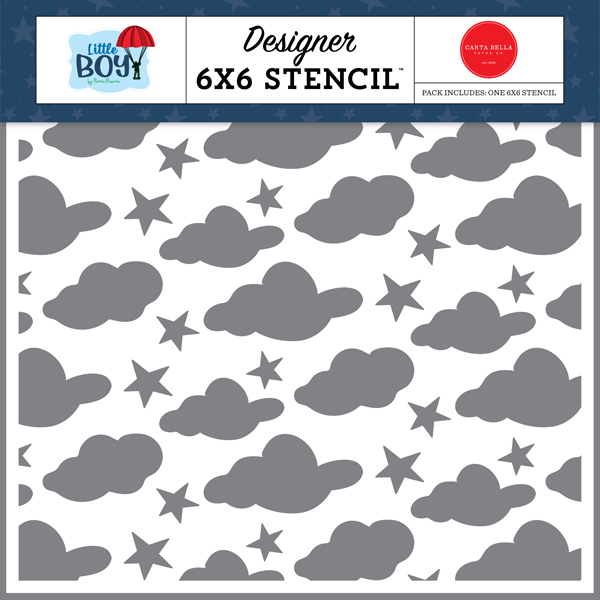 CBLB160033 Cool Clouds And Stars Stencil
