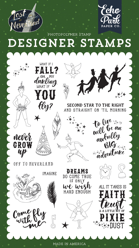 LIN179045 Never Grow Up 4x6 Stamp