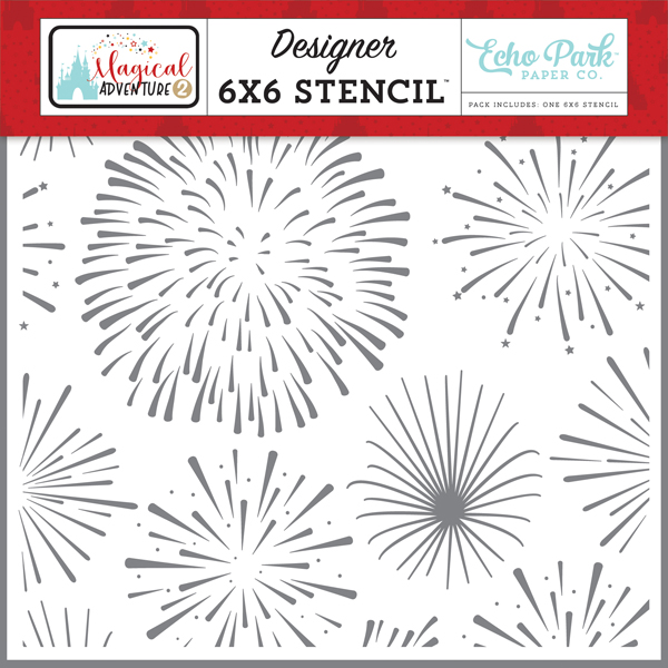 MAG177034 Dreamy Fireworks Stencil