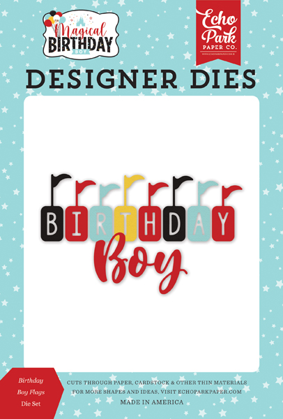 MBB232040 Birthday Boy Flags Die Set