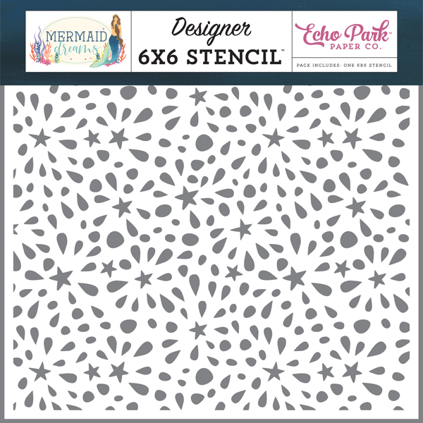 MDR175033 Mermaid Lagoon Stencil