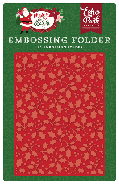MB160030 Holly Branch Embossing Folder
