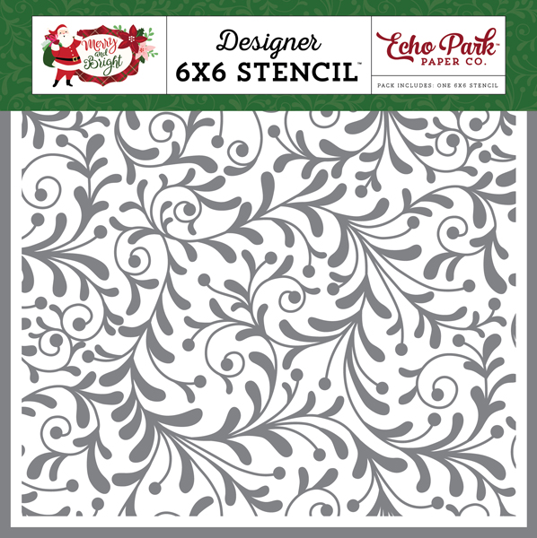 MB160033 Festive Flourish Stencil