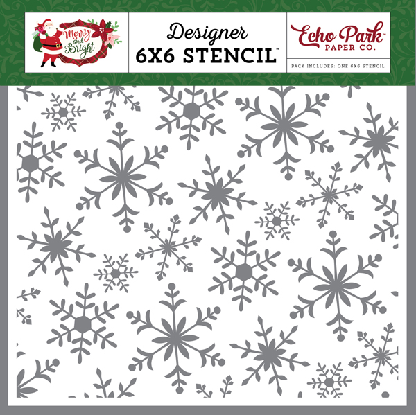MB160034 Cheery Snowflakes Stencil