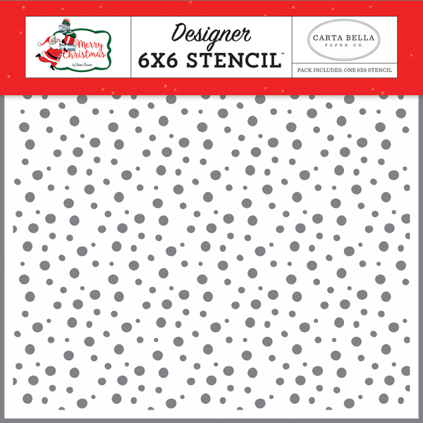 CBMC107033 Jolly Snow 6x6 Stencil