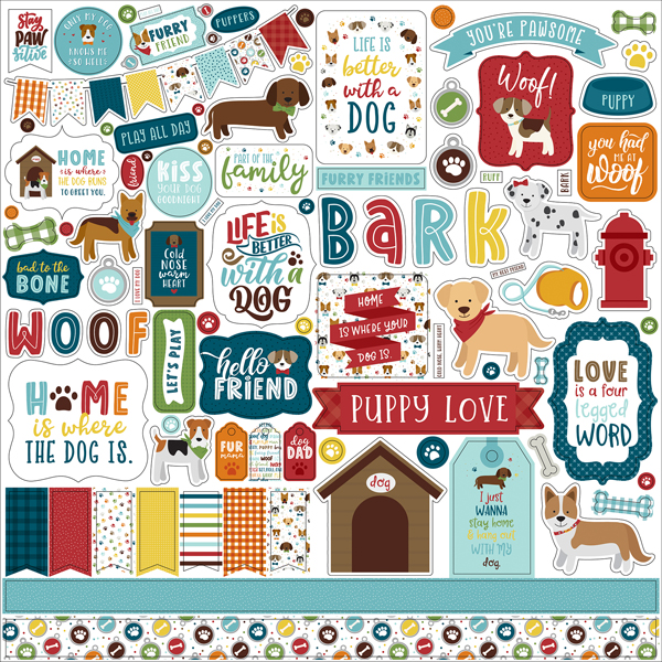 MD226014 My Dog Sticker Sheet