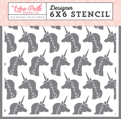 OUG122035 Magical Unicorns Stencil