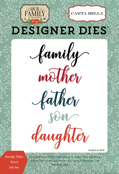 CBOF75040 Family Titles Words Die Set