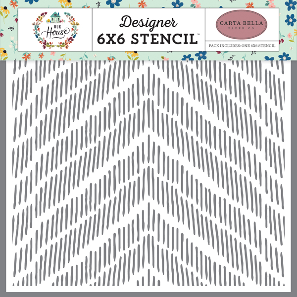 CBOH94033 Distressed Chevron Stencil
