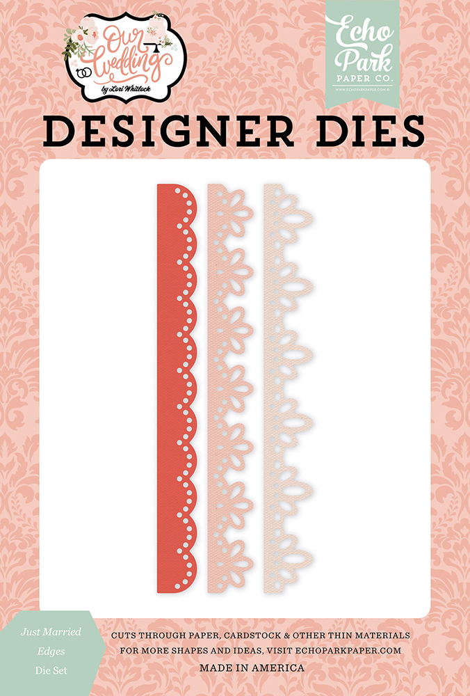OW224044 Just Married Edges Die Set