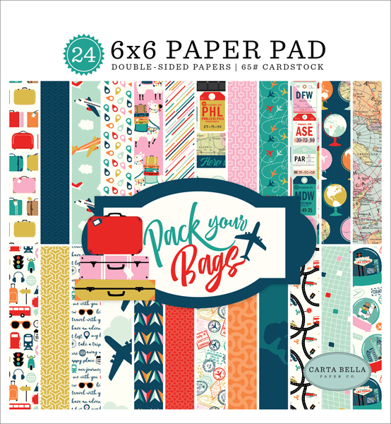 CBPYB86023 Pack Your Bags 6x6 Paper Pad Cover