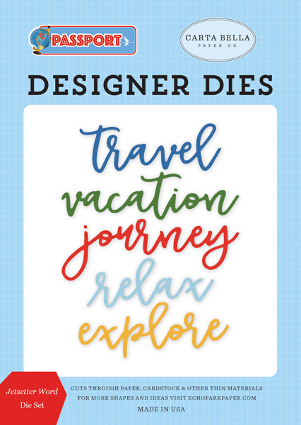 CBPAS84040 Jetsetter Word Die Set