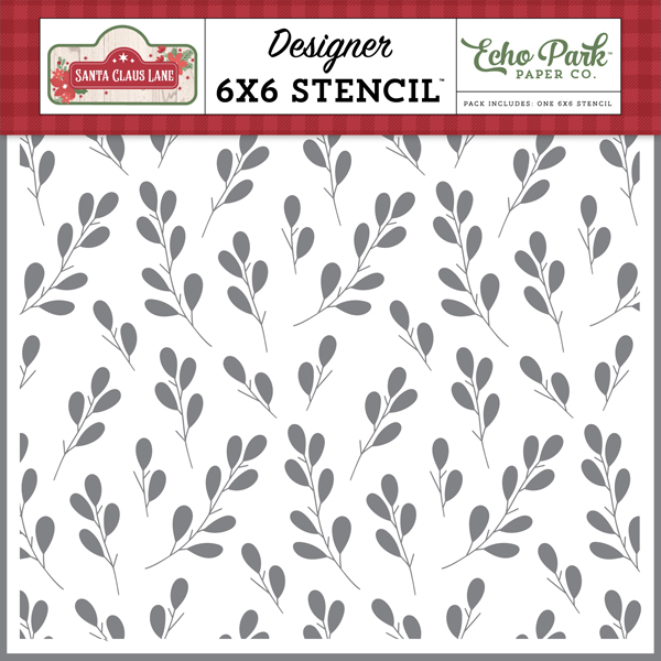 SCL287034 Holiday Greenery Stencil