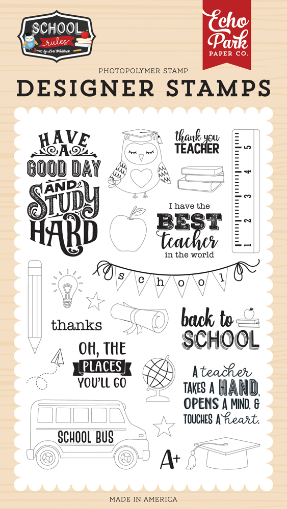 SCR215043 Study Hard Stamp Set