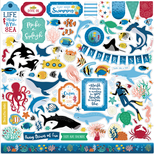 SL279014 Sea Life Sticker Sheet