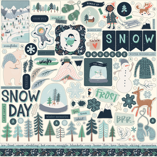 CBSMF108014 Snow Much Fun Element Sticker