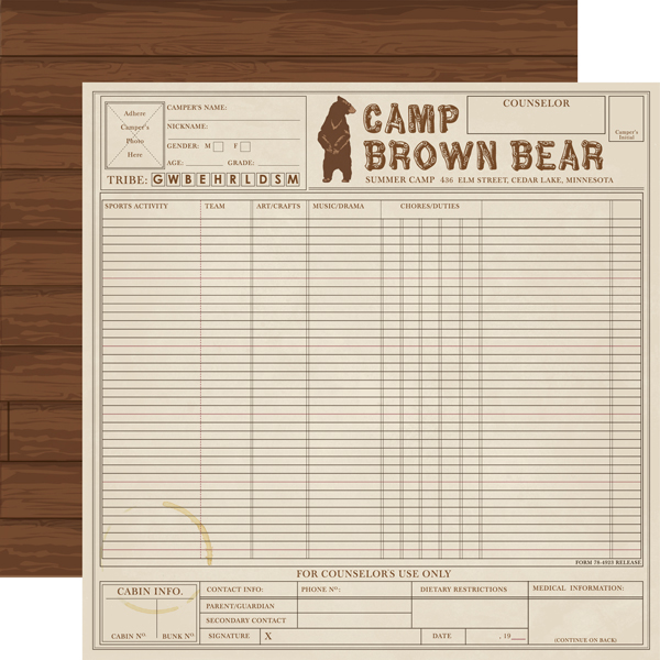CBSC119010 Camp Ledger