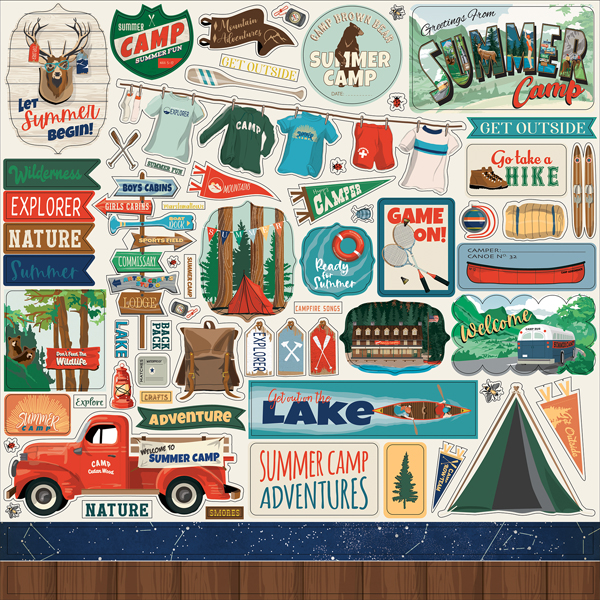 CBSC119014 Summer Camp Sticker Sheet