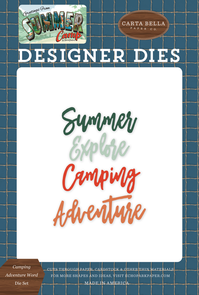 CBSC119041 Camping Adventure Word Die Set