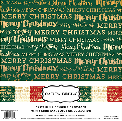Merry Christmas Gold Foil