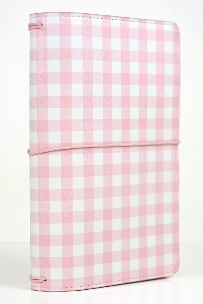 TN1007 Travelers Notebook Pink Gingham